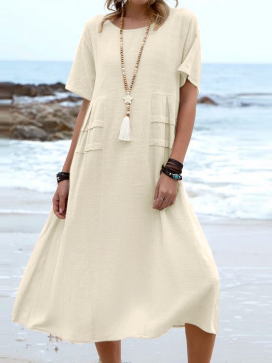 Braedyn - Loose-Fitting Dress With Round Neck