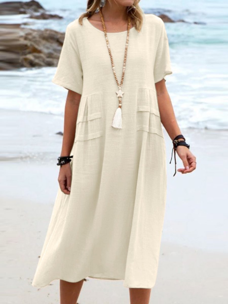 Braedyn - Loose-Fitting Dress With Round Neck