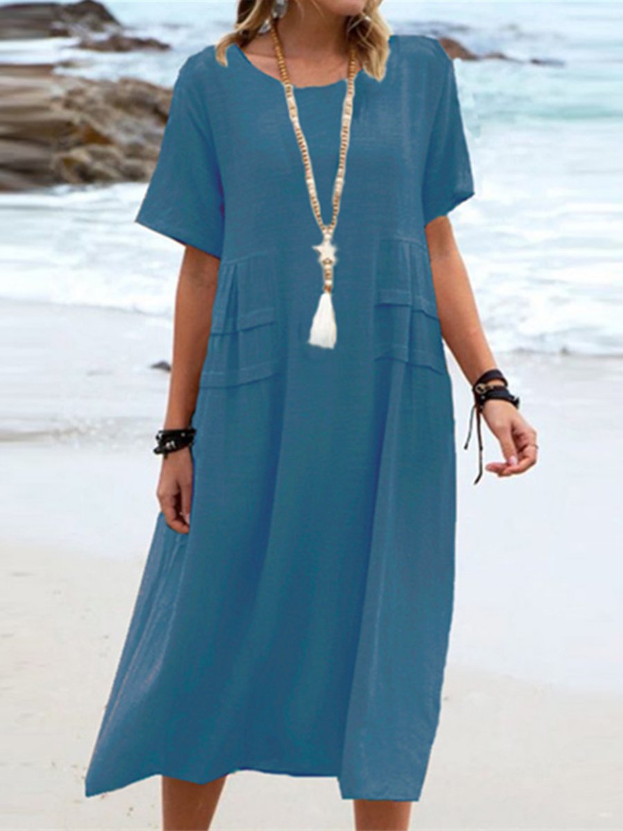 Braedyn - Loose-Fitting Dress With Round Neck