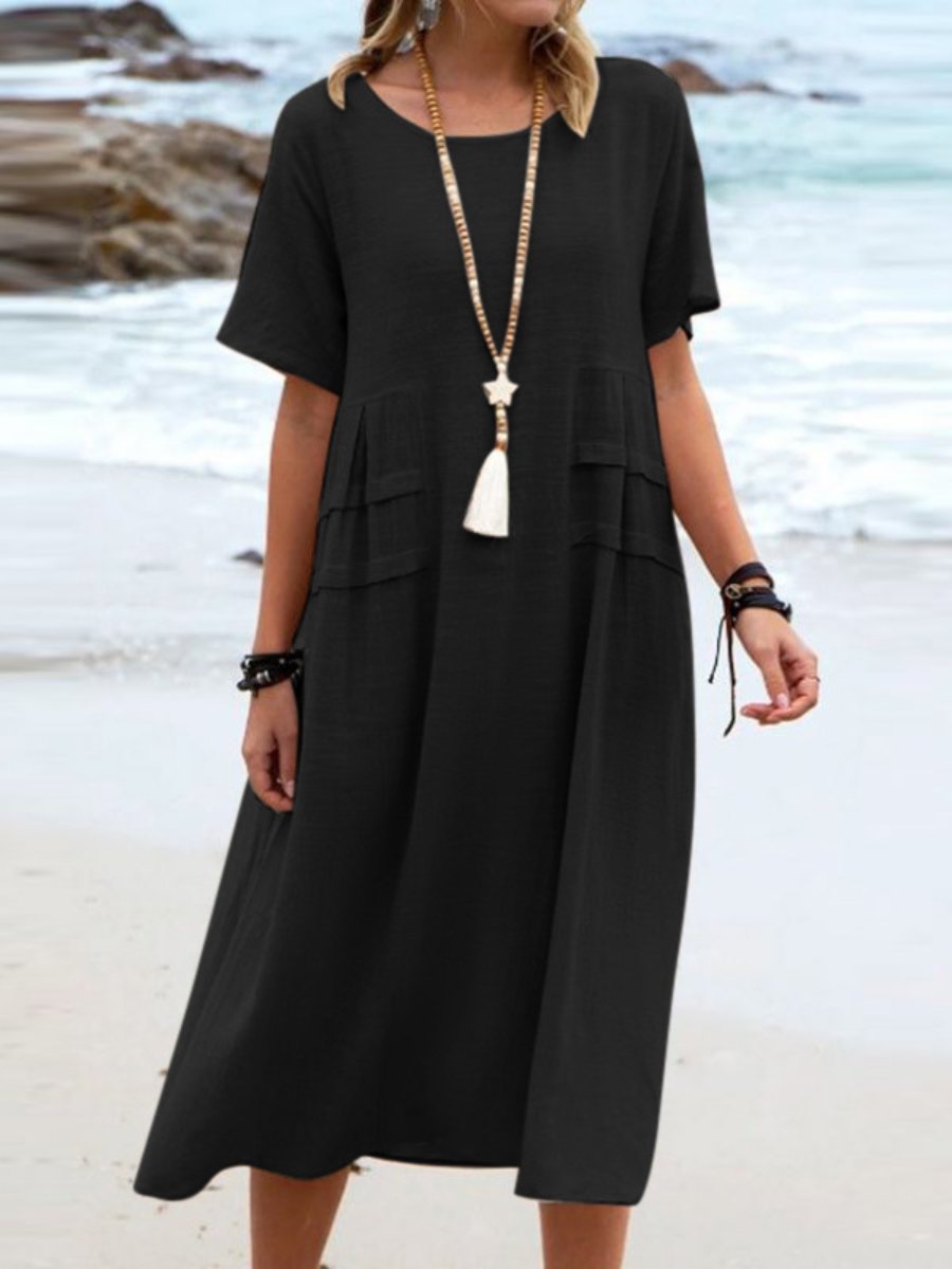 Braedyn - Loose-Fitting Dress With Round Neck