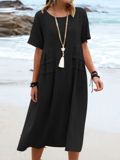 Braedyn - Loose-Fitting Dress With Round Neck