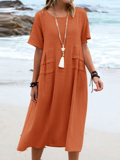 Braedyn - Loose-Fitting Dress With Round Neck