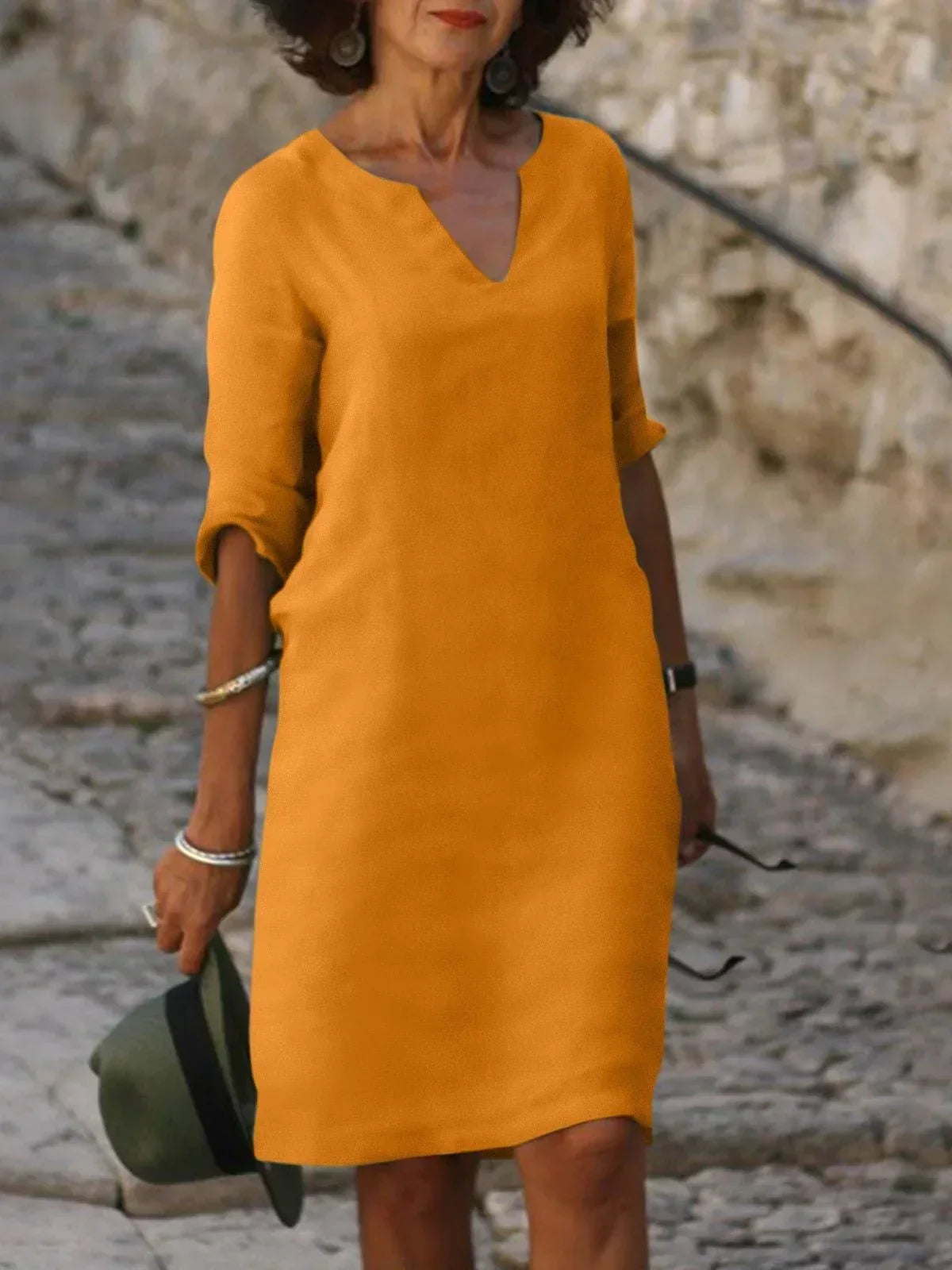 Vervain™ | Elegant Dress With V-neck