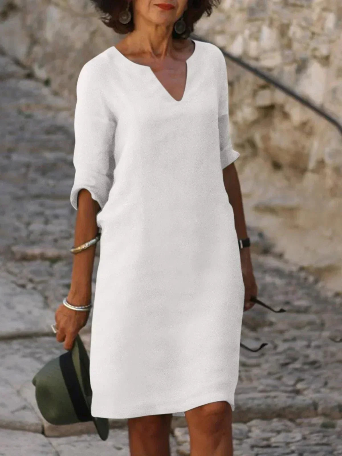 Vervain™ | Elegant Dress With V-neck