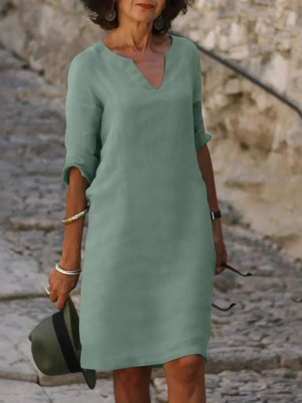 Vervain™ | Elegant Dress With V-neck