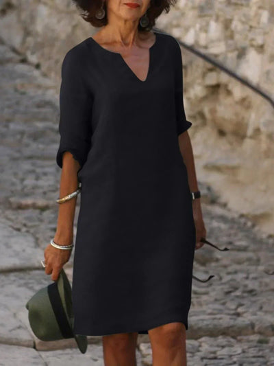 Vervain™ | Elegant Dress With V-neck