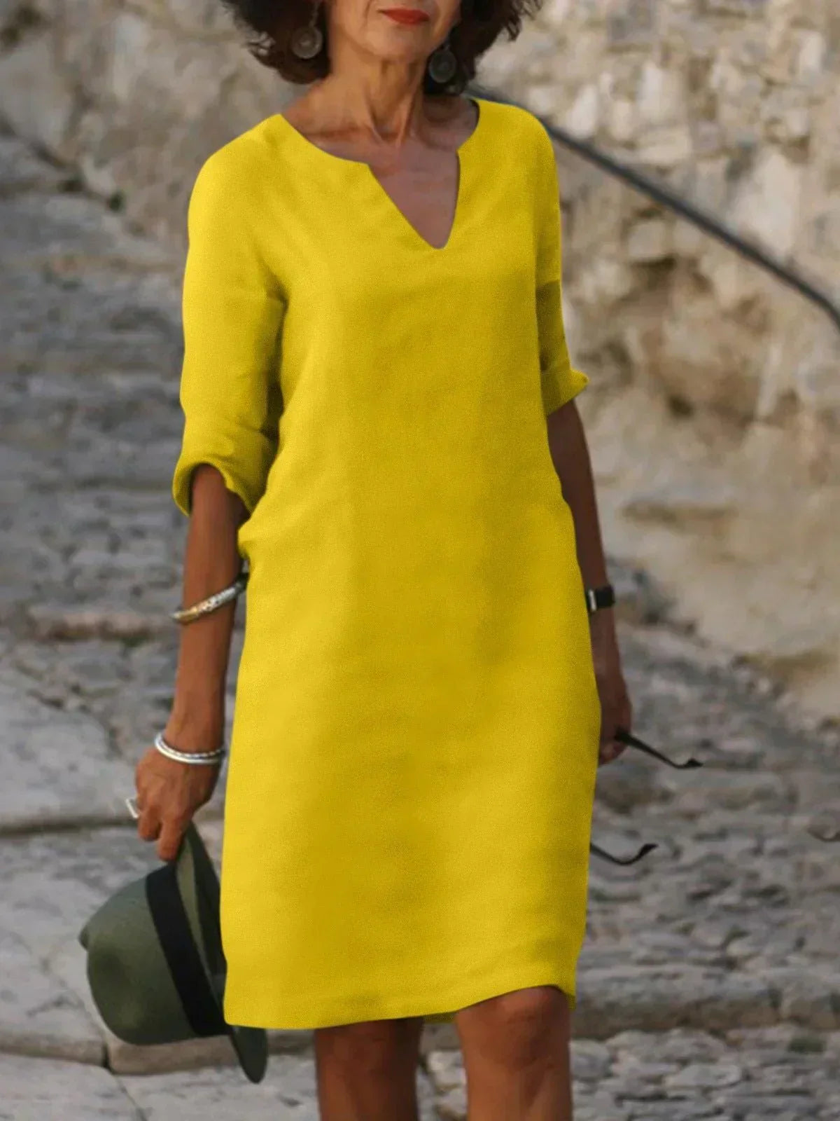 Vervain™ | Elegant Dress With V-neck