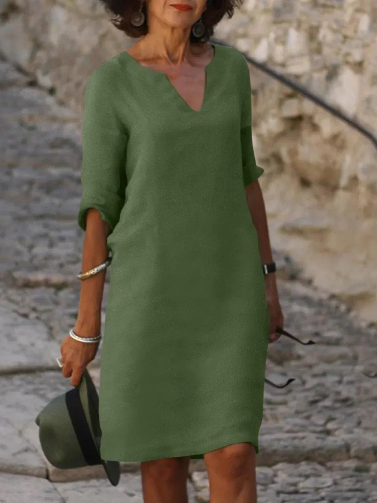 Vervain™ | Elegant Dress With V-neck